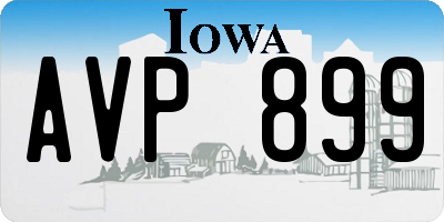 IA license plate AVP899