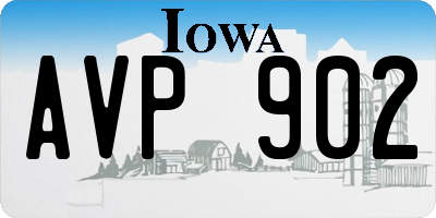 IA license plate AVP902