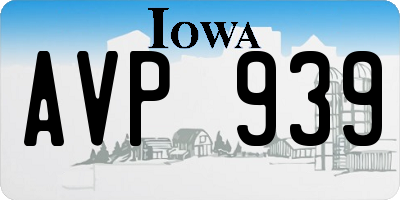 IA license plate AVP939