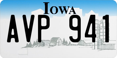 IA license plate AVP941