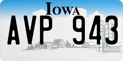 IA license plate AVP943