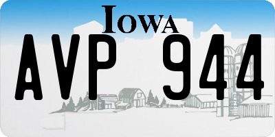 IA license plate AVP944