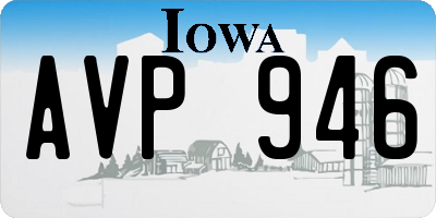 IA license plate AVP946