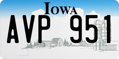 IA license plate AVP951