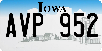 IA license plate AVP952