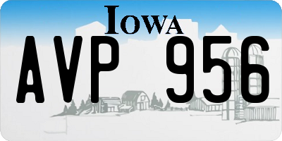 IA license plate AVP956