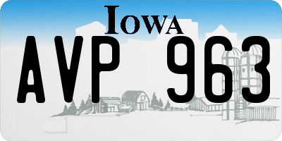 IA license plate AVP963