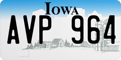 IA license plate AVP964