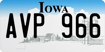 IA license plate AVP966