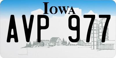 IA license plate AVP977