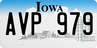IA license plate AVP979