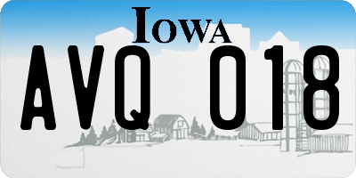 IA license plate AVQ018