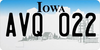 IA license plate AVQ022