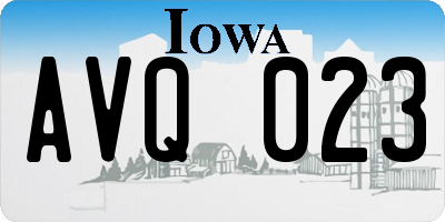 IA license plate AVQ023