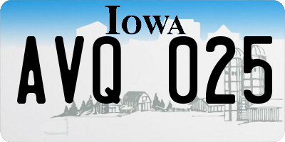 IA license plate AVQ025
