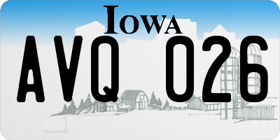 IA license plate AVQ026