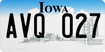 IA license plate AVQ027