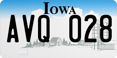IA license plate AVQ028