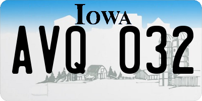 IA license plate AVQ032