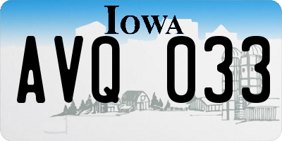 IA license plate AVQ033