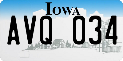 IA license plate AVQ034