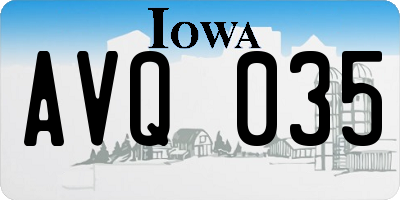 IA license plate AVQ035