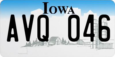 IA license plate AVQ046