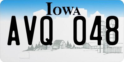 IA license plate AVQ048