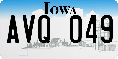 IA license plate AVQ049