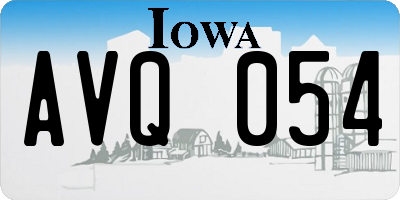 IA license plate AVQ054