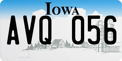 IA license plate AVQ056