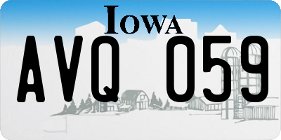 IA license plate AVQ059
