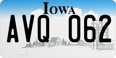 IA license plate AVQ062