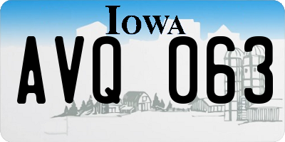 IA license plate AVQ063
