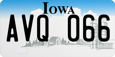 IA license plate AVQ066