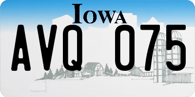 IA license plate AVQ075