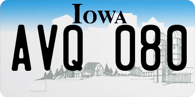 IA license plate AVQ080