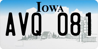 IA license plate AVQ081
