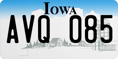 IA license plate AVQ085