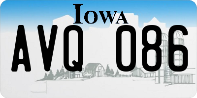 IA license plate AVQ086
