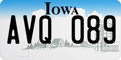 IA license plate AVQ089
