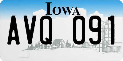 IA license plate AVQ091