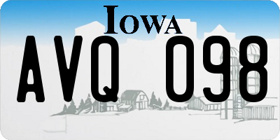 IA license plate AVQ098