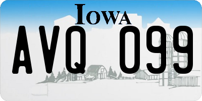 IA license plate AVQ099