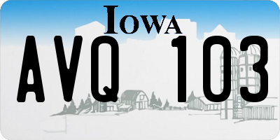IA license plate AVQ103