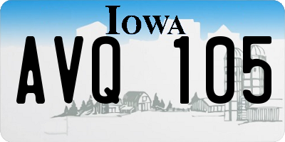 IA license plate AVQ105