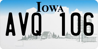 IA license plate AVQ106