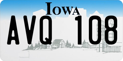 IA license plate AVQ108