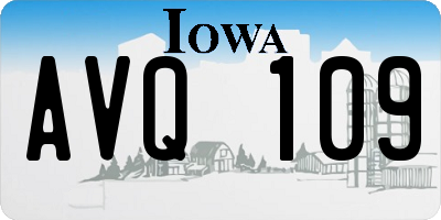 IA license plate AVQ109