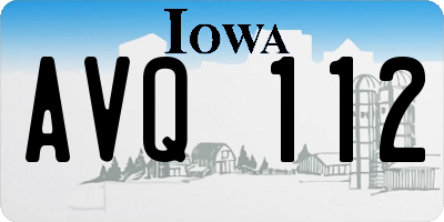 IA license plate AVQ112